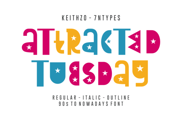 Attracted Tuesday: A Playful Font for Creative Projects